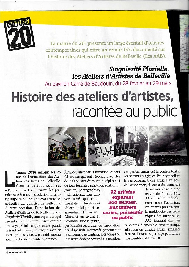 Le Paris du 20e, printemps 2014