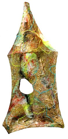 "Relief 1412" Huile sur pétales de roses (85x40x15) 2014