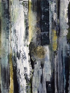 "jardin" acrylique et fusain sur toile 60X80