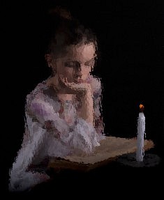 La liseuse. Tirage pigmentaire sur baryté.