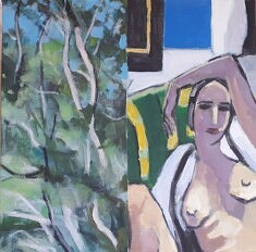 Série "Matisse Mercantour", 50 x 50 cm, pigments et colle sur toile, 2021