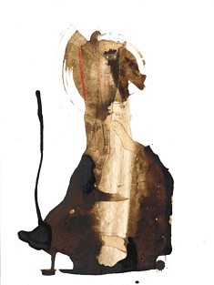 Femme de pouvoir - Café, feutre et pastel sur papier - 23x30,5cm - 2022