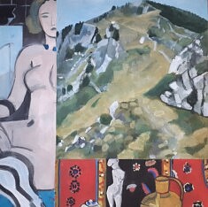 Série "Matisse-Mercantour",  60x 80 cm, pigments et colle sur toile, 2021