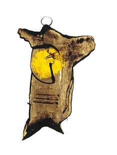Prêtresse aztèque du culte du Soleil - Café et pastel gras sur papier - 32x24 - 2025
