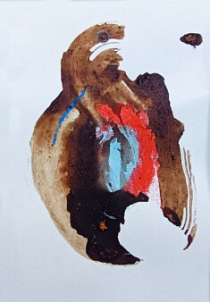 La dernière heure du Soldat inconnu - café et pastel gras sur papier - 21x15cm - 2026