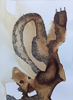 Le Gibier d'aujourd'hui ne ressemble plus à rien - café et feutre sur papier - 21x15cm - 2026