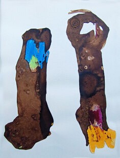 L'Incontinence, la misère d'un couple - café et pastel gras sur papier - 30x21cm - 2026