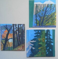  3 "Petits". 2026, peinture sur supports préparés, 