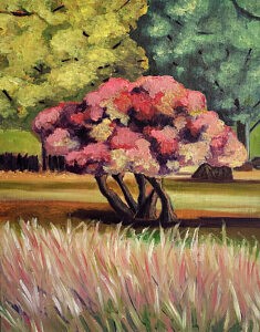 Portrait de jardin 11, Huile sur carton, 20x30cm été 2025 