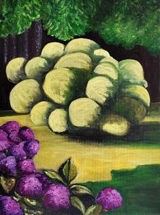 Portrait de jardin 5, Huile sur carton, 30x40cm été 2025 