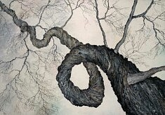 Sophie-Charlotte Capdevielle, Dryade, 2023, huile sur toile, 65 x 92 cm