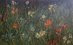 Sophie-Charlotte Capdevielle , La sauterelle, 2024, huile sur toile, 52 x 83 cm