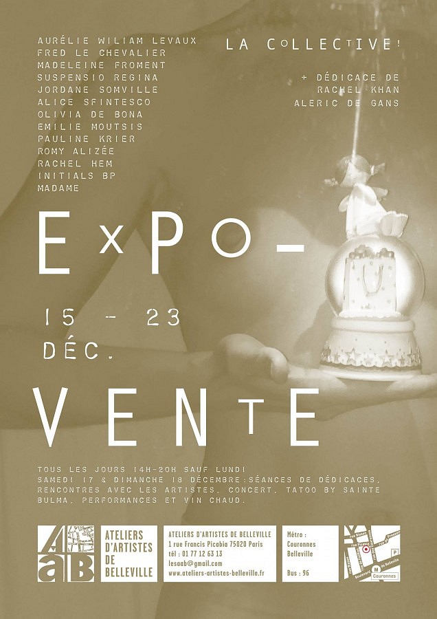 Affiche Expo-vente Noël 2016 aux AAB