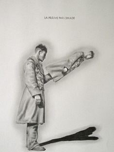 Yves Helbert, La preuve par l'image, graphite sur papier, 30x40cm
