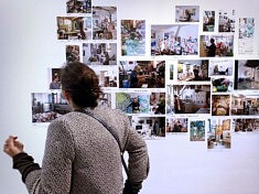 Territoires d'Artistes, vue du nuage de photos d'ateliers (ph Loïs Pommier)