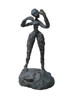 Brigitte VALIN, « On y va » (6), 2019, Bronze, modèle original en cire, h. 14 x 6 x 6 cm