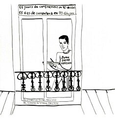 Juan Diego Vergara, dessin extrait de l'album « 55 jours de confinement en 99 dessins »