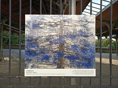 Vue de l'exposition Natures Partagées (parc Georges Brassens, XVe), ph LP