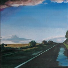 Olivier Furter, After the rain, 2022, huile sur toile, 40 x 40 cm
