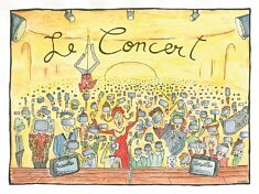 Piyer, Le Concert, gouache et encre, 24 x 32 cm
