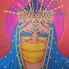 Arnaud Kern, Reine ukrainienne acrylique sur toile, 50 cm x 40 cm