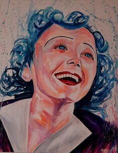Artek, Edith Piaf, peinture, 2022, 100 x 80 cm