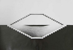 Jérôme Grivel, Étude pour élévation et enterrement #1, 2019, Graphite sur papier, 110 x 75 cm