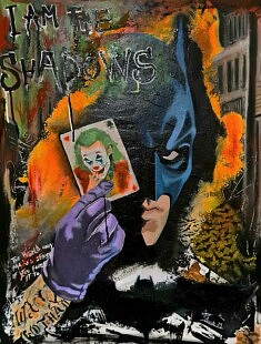 Cezar Lungu, I am the shadows (Batman), 80 x 60 cm