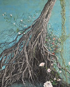 Sophie Charlotte Capdevielle, Song, huile sur toile, 100 x 81 cm