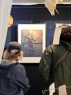 Vue de l'exposition, œuvre de Francesco Romanod (photo Myriam Hammoudi)