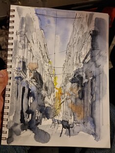 Aquarelle sur le pouce de Cecilio Chavez @Cecilio Chavez