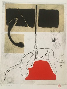 Bruno Krief, Corps à cordes, 2022, pointe sèche et aquatinte