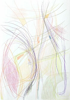Christine Wirth, Série Sonate du Coeur #1,
crayons de couleur sur papier, 42 x 29,7 cm