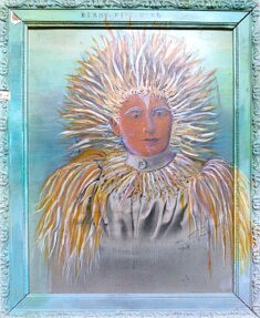 Emmanuel Pinaud, Biordy fire, peinture, 44 x 34 cm