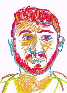 Feo, Jorge, craie pastel, 20 x 15 cm