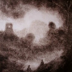 Frédéric Laviéville, Brumes Matutinales, monotype, encre typo, 19 x 19 cm