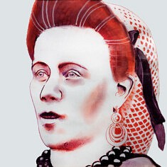 Isabelle Abiven, Angelina Courcelles,  dessin, 42 x 42 cm