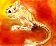 Pierre Khazarian, Mlle gerboise, 2011, huile sur toile, 80 x 100 cm