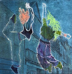 Sylvie Kipen-Rivenc, Break dance, technique mixte sur papier, 20 x 20 cm