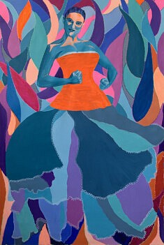 Sylvie Kipen-Rivenc, Force, 2024, acrylique sur toile, 150 x 100 cm