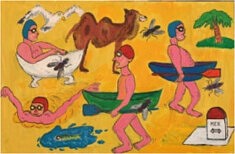 Yvan Malabry, La ronde de l'eau, peinture, 40 x 60 cm