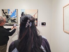 Vue de l'exposition Valises (œuvres d'Alain Cabot), photo Loïs Pommier