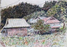 Catherine Olivier, Autour d'Otawara XXVI, 2025, pastel, aquarelle, crayon et feutre sur papier, 20,5 x 29,5 cm 2025 cm, photo C. Olivier
