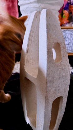 Tilda Lovi, Ailes d'ange, sculpture en grès emaillé, 31 x 13 x 7 cm