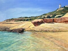 José Cerezo, Cabo huertas, peinture à l'huile, 32 x 41 cm