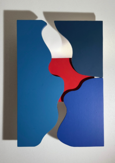 AU REVERS DE LA NUIT - Sculpture murale en mdf peinte. L27,5 cm x H39,5 cm x P4 cm 