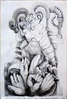 Naissance de la Vénus du futur, 2025, Dessin à l'encre de Chine