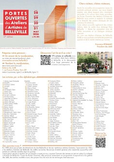 PORTES OUVERTES DES ATELIERS D’ARTISTES DE BELLEVILLE
37e édition - 2026
Exposition : Urban Life 2025-2026