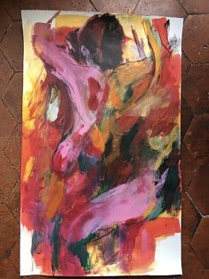 Composition acrylique sur papier