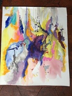 Abstrait acrylique sur papier